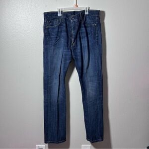 Levis 513 Jeans Straight‎ Fit Men Blue Denim Jeans 38x30.